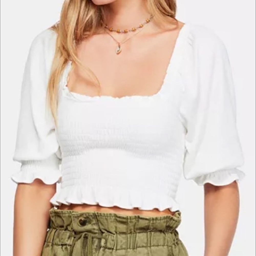 Free People Smocked Top